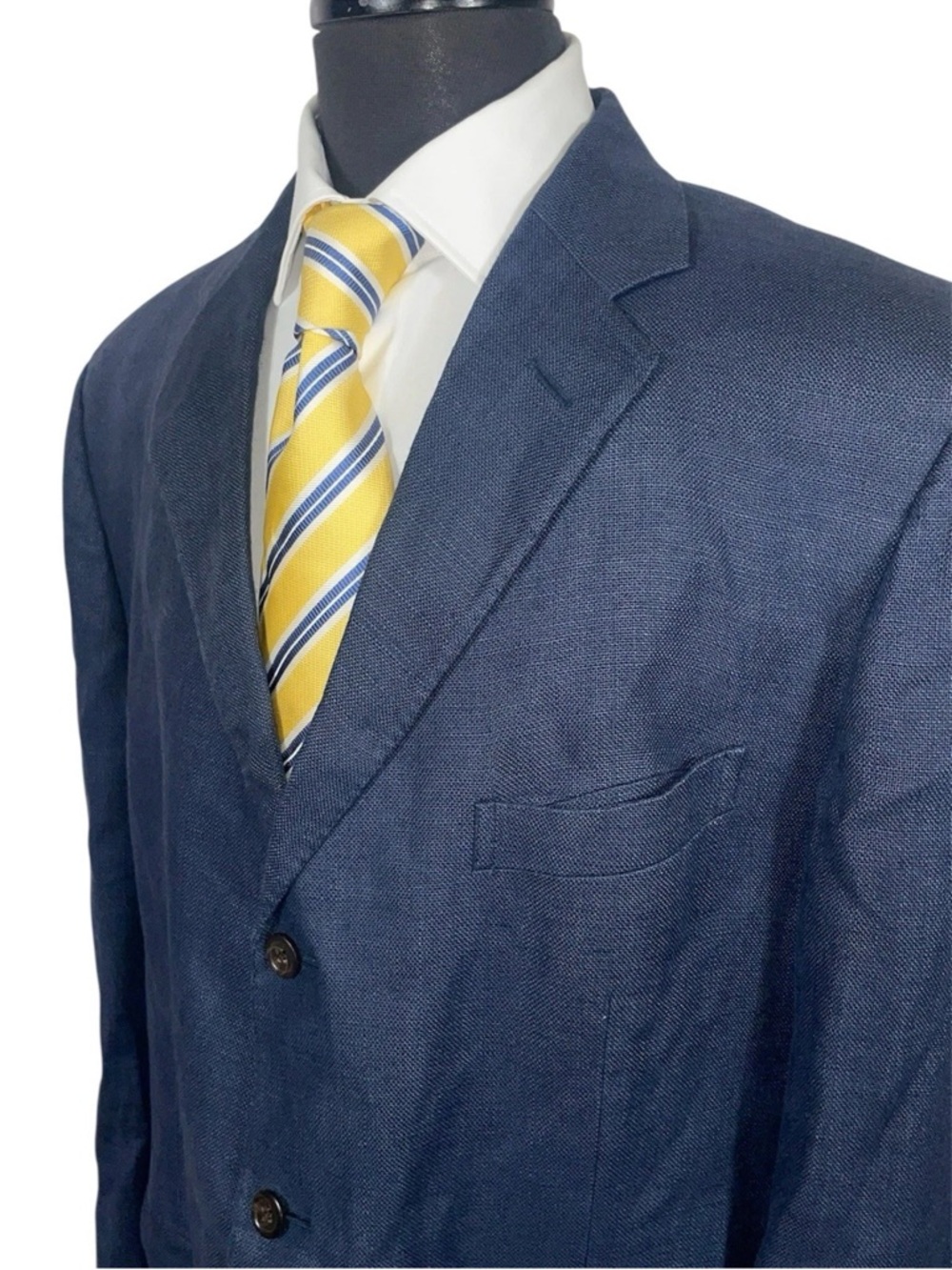 POLO RALPH LAUREN BLUE LABEL 100% FLAX SPORT COAT SZ 46 SURGEON CUFFS ITALY